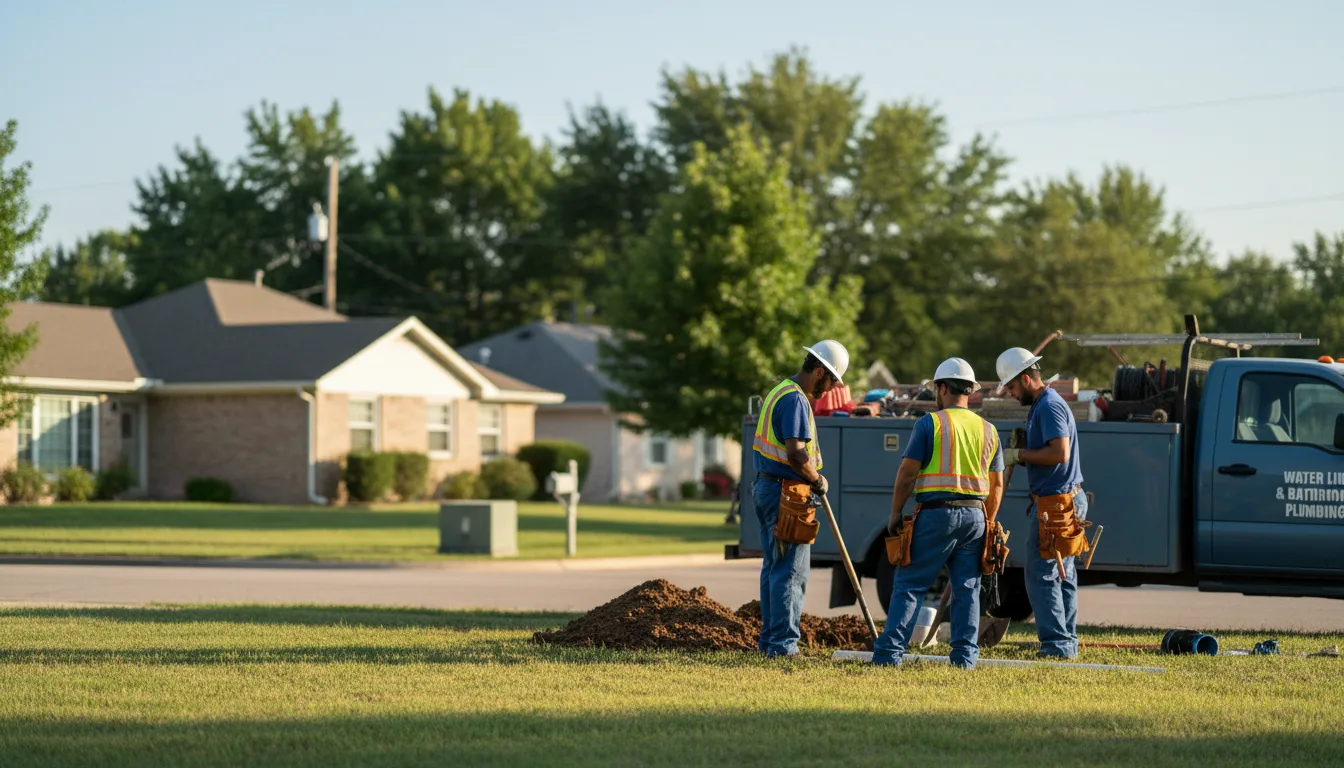 Residential water line and bathroom plumbing service in Lanse, MI